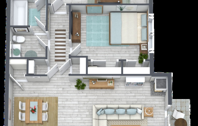 1 bed, 1.5 baths, 1,080 sqft, $900