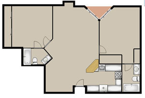 2 beds, 2 baths, 1,000 sqft, $2,654, Unit 213