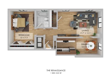 1 bed, 1 bath, $1,963