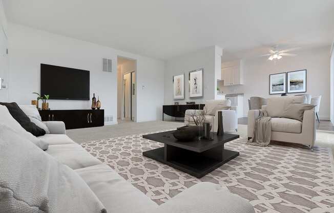 Living Room at Park Apartments, Norwalk, California