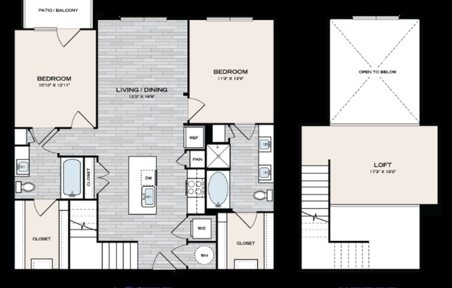 2 beds, 2 baths, 1,320 sqft, $2,464