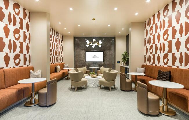Enjoy a chic lounge space designed for working solo, gathering with friends, or simply taking a stylish break from the day.