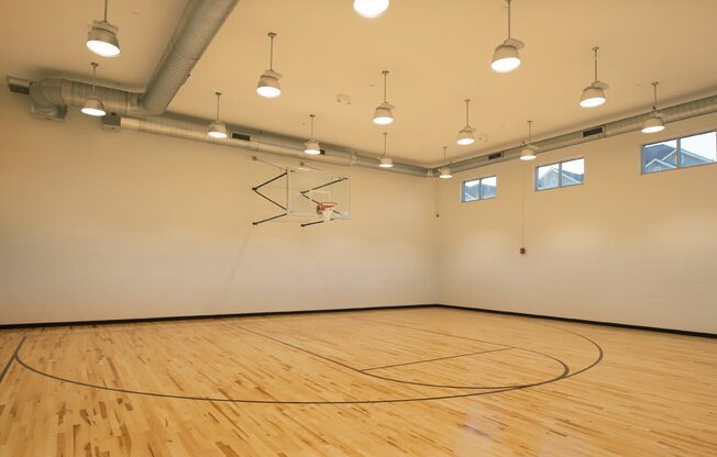 Indoor basketball court