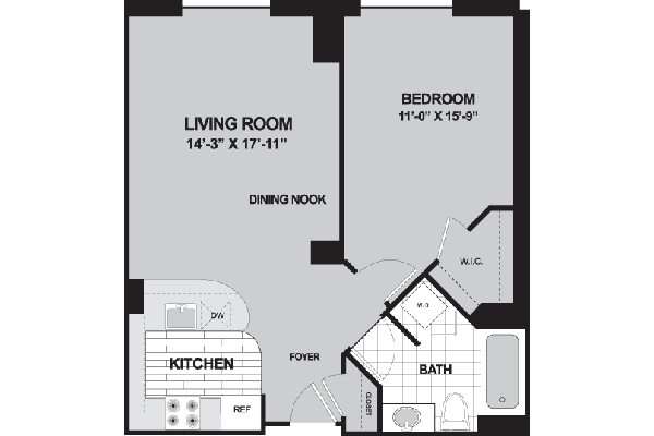 1 bed, 1 bath, 745 sqft, $2,814, Unit 409