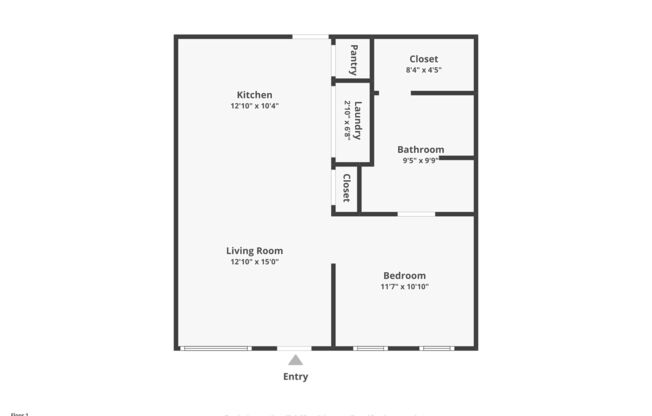 Studio, 1 bath, 646 sqft, $1,575