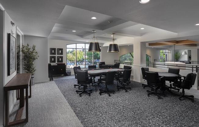 a living room filled with lots of furniture