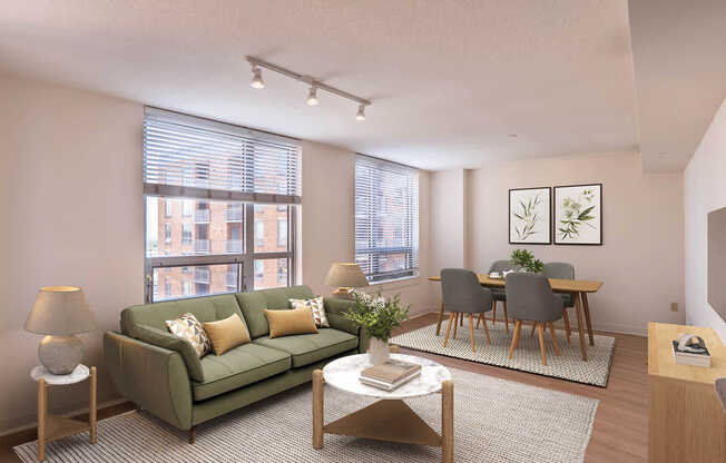 Living Room with Hard Surface Flooring