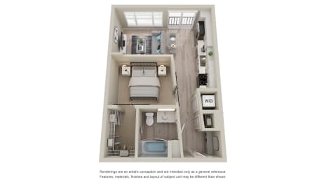 1 bed, 1 bath, 582 sqft, $2,035