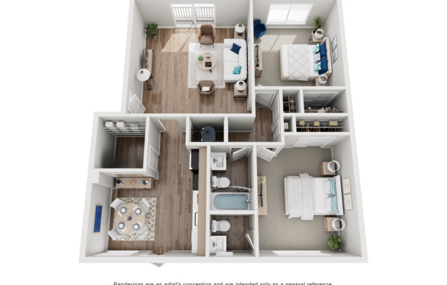 2 beds, 1.5 baths, 900 sqft, $1,040, Unit 1510-01
