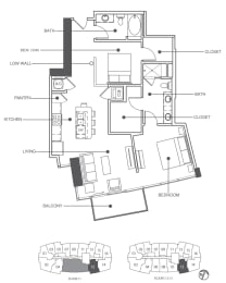 1 bed, 2 baths, 1,022 sqft, $2,910