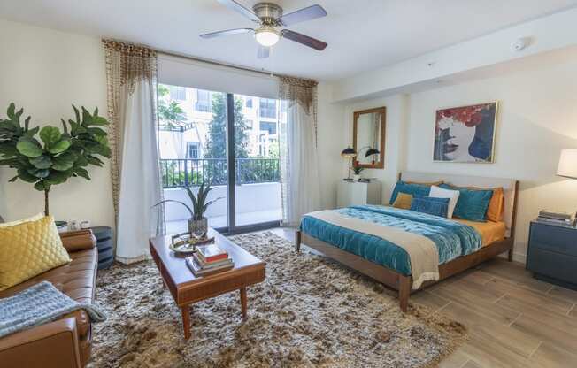 Bedroom With Expansive Windows at Alameda West, Miami, Florida