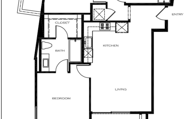 2 beds, 2 baths, 971 sqft, $3,850, Unit 511