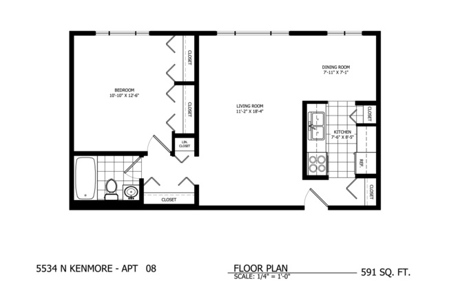 1 bed, 1 bath, 600 sqft, $1,795, Unit 508