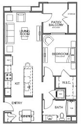 1 bed, 1 bath, 856 sqft, $2,915