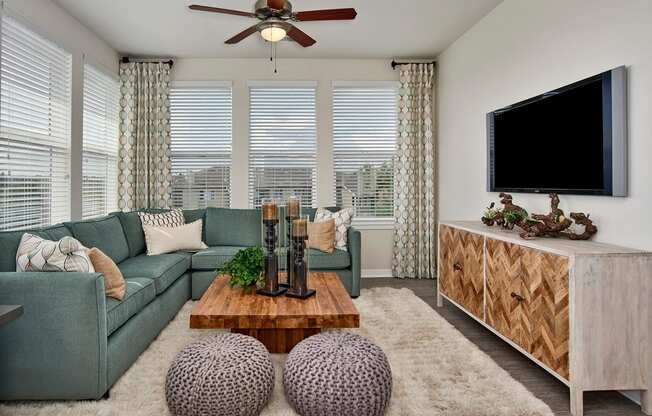 Enclave at Cherry Creek Apartments - Staged living room interior