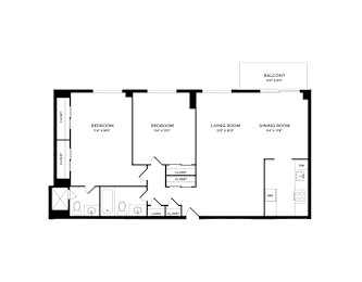 2 beds, 2 baths, 1,008 sqft, $1,961