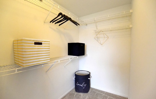 a large walk in closet