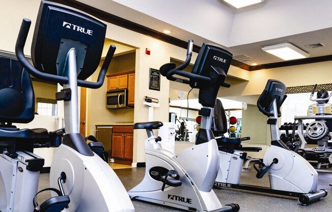 Exercise Bikes in a row at Heatherwood House at Port Jefferson, Port Jeff Station, 11776