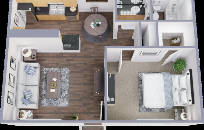 1 bed, 1 bath, 572 sqft, $779