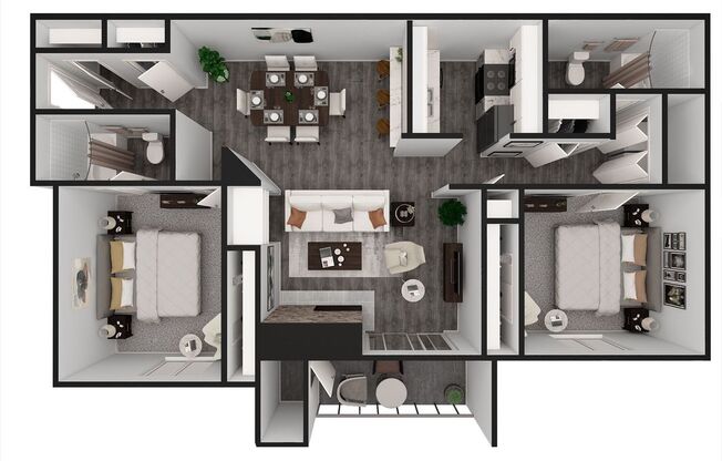 2 beds, 2 baths, 1,042 sqft, $1,249, Unit 5731B