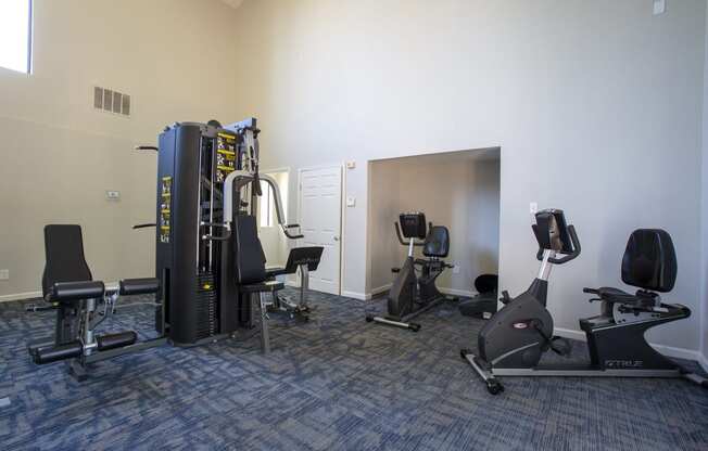 Fitness center at Villas de la Terraza Apartments in Albuquerque NM October 2020