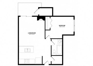 1 bed, 1 bath, 500 sqft, $1,395