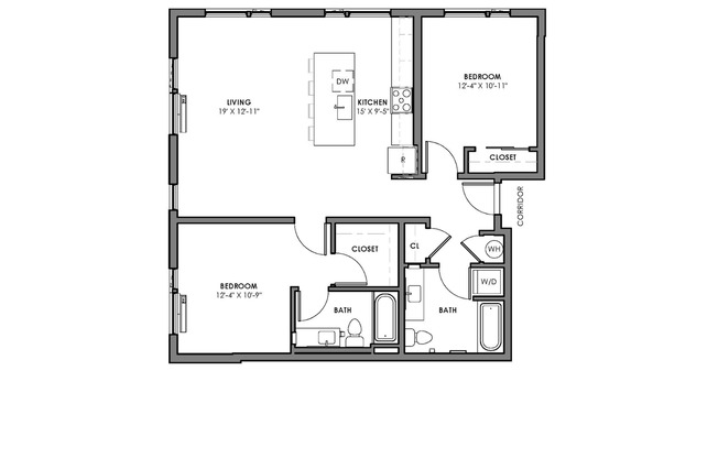 2 beds, 2 baths, 938 sqft, $2,325, Unit 230
