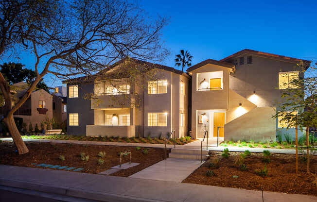 Exterior of apartment complex at Driftwood, San Diego, CA, 92109