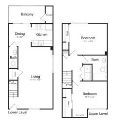 2 beds, 1.5 baths, 1,098 sqft, $3,357