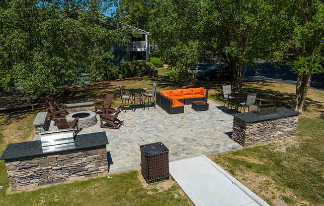 Aerial View Of Patio Lounge & Grill Area