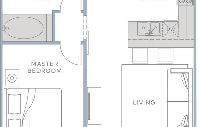 1 bed, 1 bath, 813 sqft, $1,565