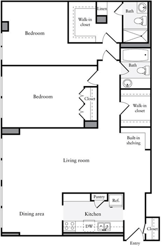 2 beds, 2 baths, 1,090 sqft, $4,614