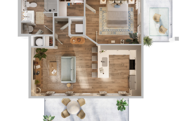 1 bed, 1 bath, 644 sqft, $1,425, Unit 4002