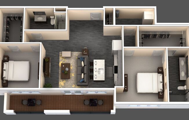 2 beds, 2 baths, 1,275 sqft, $2,710