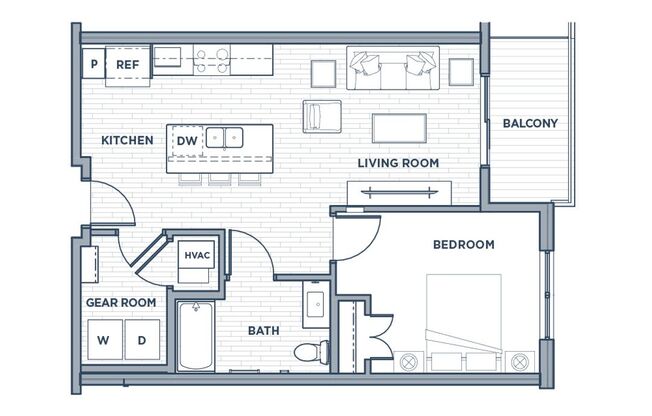 1 bed, 1 bath, 688 sqft, $1,510, Unit 1217