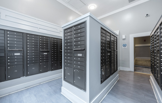 Community Mailroom with Package Lockers