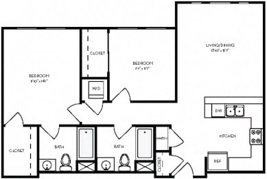 2 beds, 2 baths, $3,467