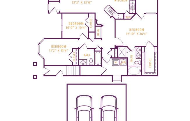 3 beds, 2 baths, 1,455 sqft, $2,485