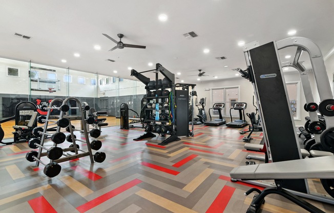 Modern Fitness Center at The Canyons Apartments, Fort Worth, 76116