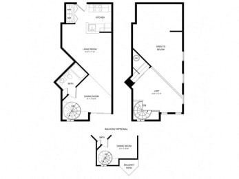 Studio, 1 bath, 628 sqft, $1,220