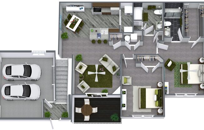 2 beds, 2 baths, 1,304 sqft, $2,125