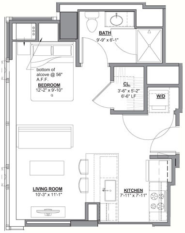 Studio, 1 bath, $2,413