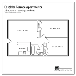 2 beds, 1 bath, 650 sqft, $960