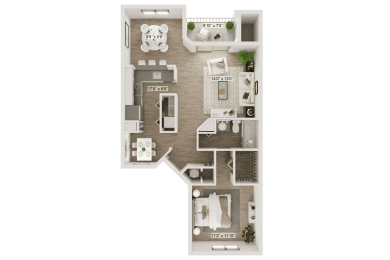 1 bed, 1 bath, 840 sqft, $2,017