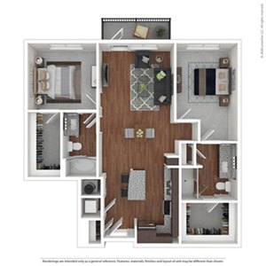 2 beds, 2 baths, 1,037 sqft, $2,691