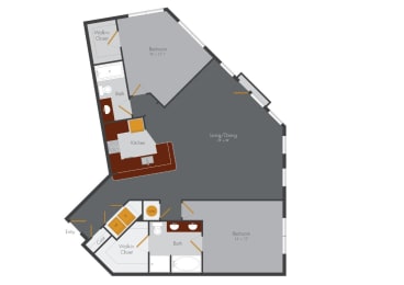 2 beds, 2 baths, 1,327 sqft, $2,204
