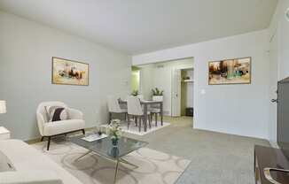 Classic Living Room Design With Television at Perry Place, Grand Blanc, 48439