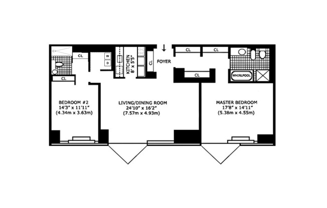 2 beds, 2 baths, 1,318 sqft, $8,400, Unit 28C