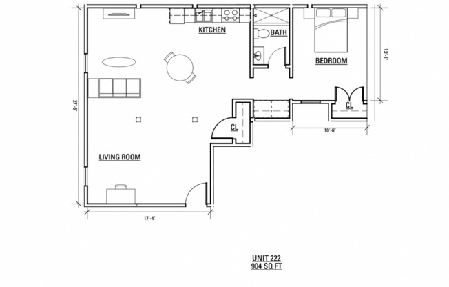 1 bed, 1 bath, 569 sqft, $1,215, Unit Apt 222