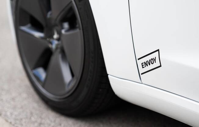 the wheel of a white car with a punctured tire  at The Belden Stratford, Illinois